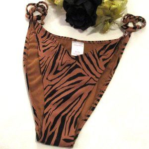 XHILARATION TIGER PRINT SWIMWEAR BIKINI BOTTOMS – SIZE L – NWOT